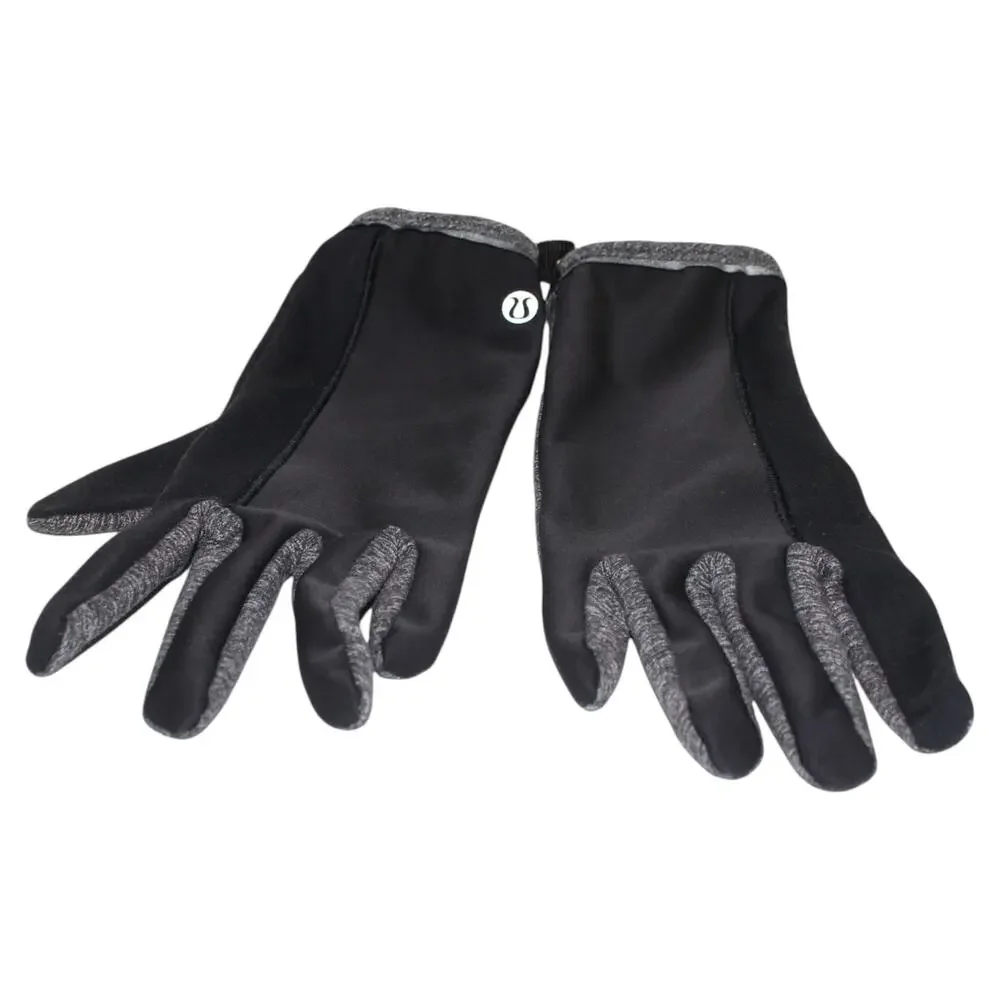 Lululemon Black and Grey Light Gloves Size M/L